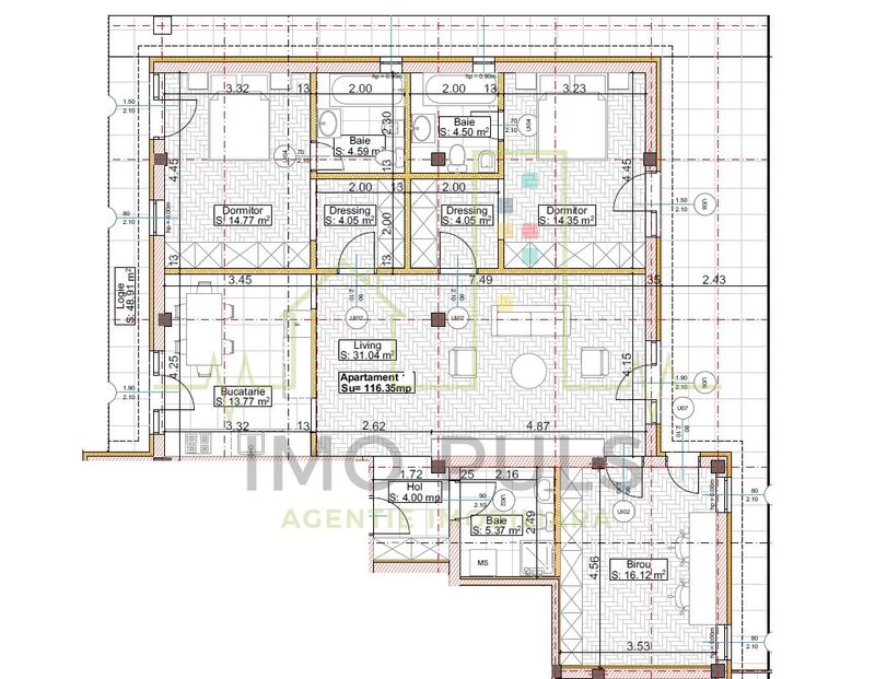 Girocului - Esso, 4 camere, penthouse, lift